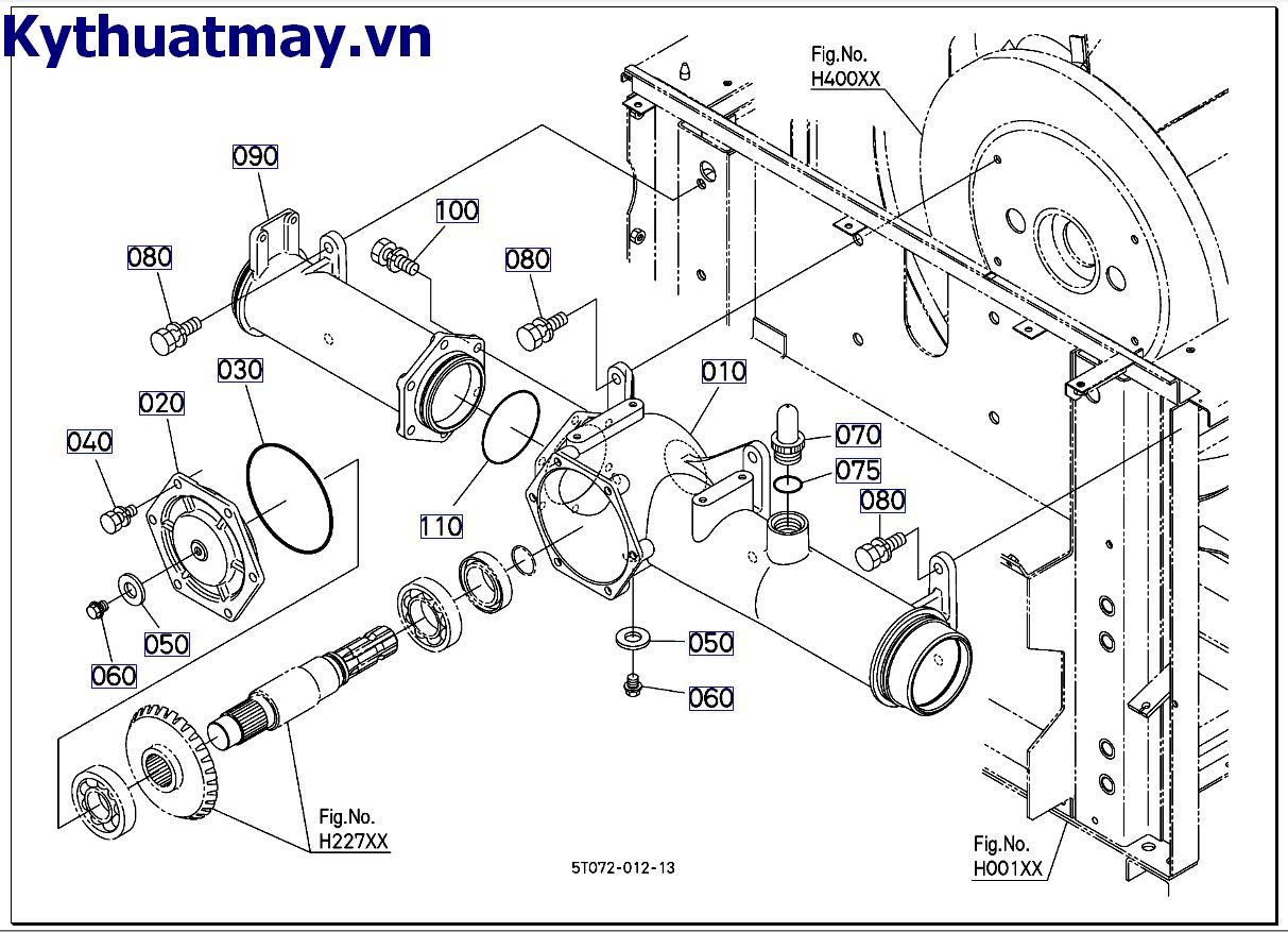 Hộp số truyền động xilanh đập